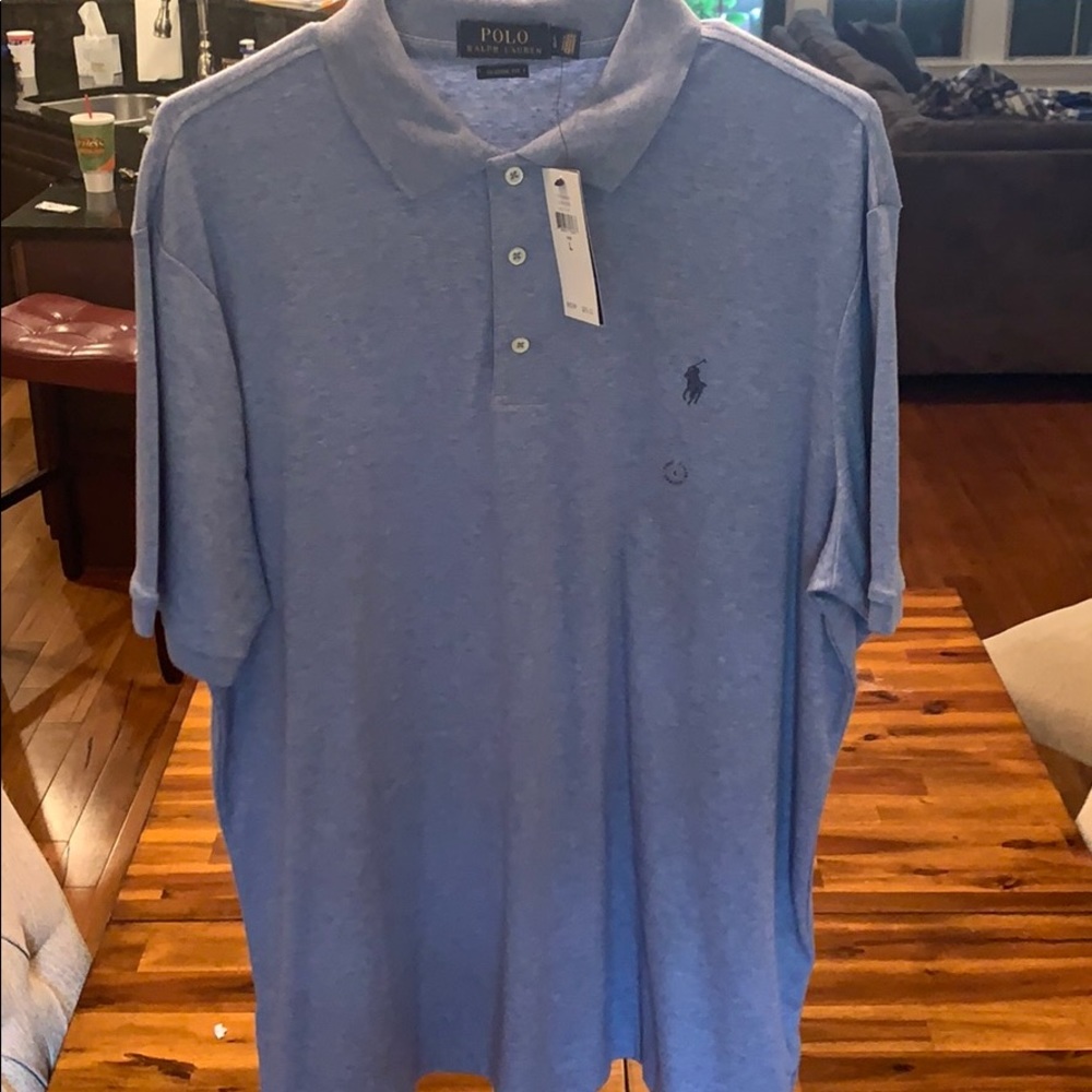 Blue collard polo